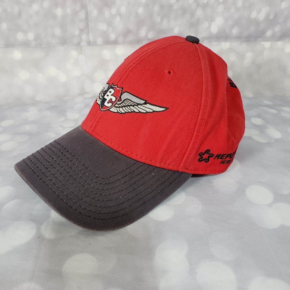 REPUBLIC SERVICES Blue Crew Red Embroidered Baseball Hat New